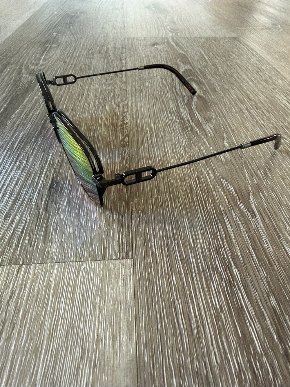 Dior Men’s Sunglasses Black Frame with Blue and Brown Gradient Lenses - Picture 6 of 8